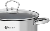 Tissolli - 8pc Stainless Steel Non Stick Set With Glass Lids