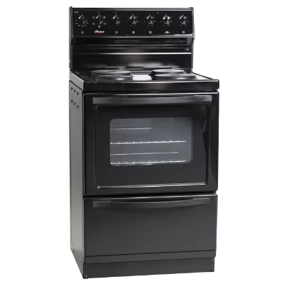 Univa - 600mm Electric Stove with Electric Oven - Black - U126B