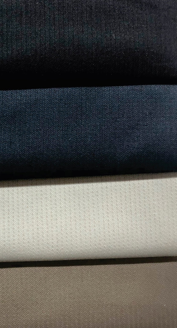 Suiting Fabric, Thinner Stripe (Poly Viscose) - Various Colours - 150cm