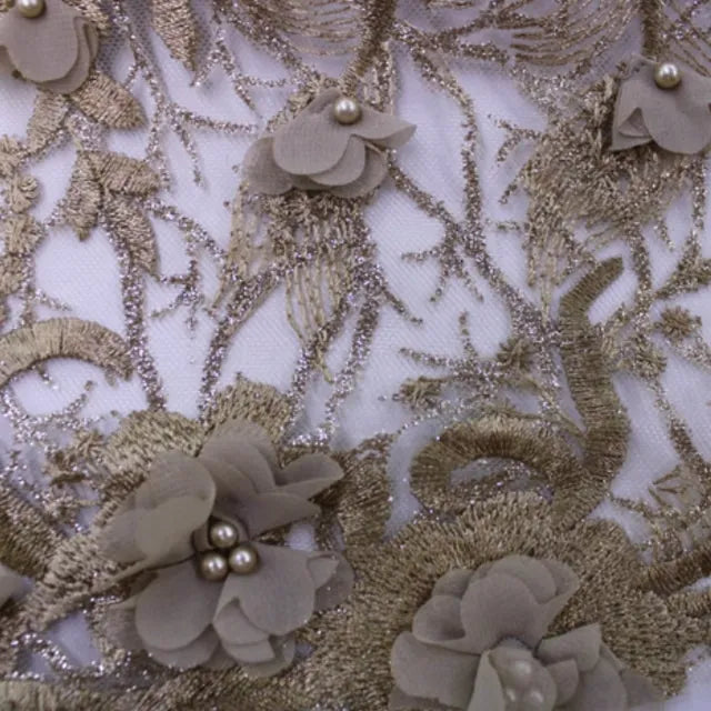 Bridal Embroidered Lace — Design BL17B