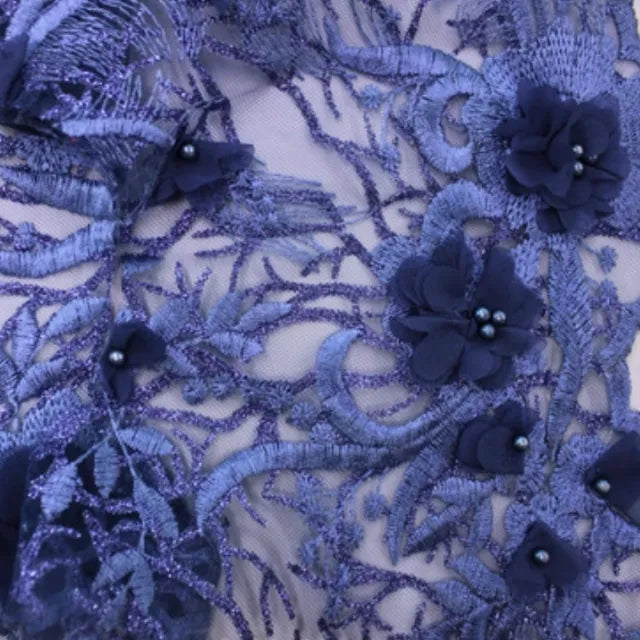 Bridal Embroidered Lace — Design BL17B