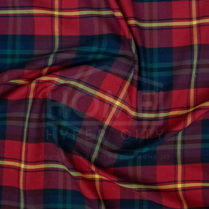 Tartan School Check Fabric — 150cm Wide