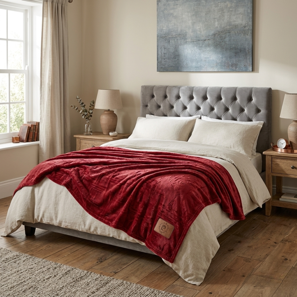 Pierre Cardin Luxury Embossed Flannel Throw — 180cm x 200cm