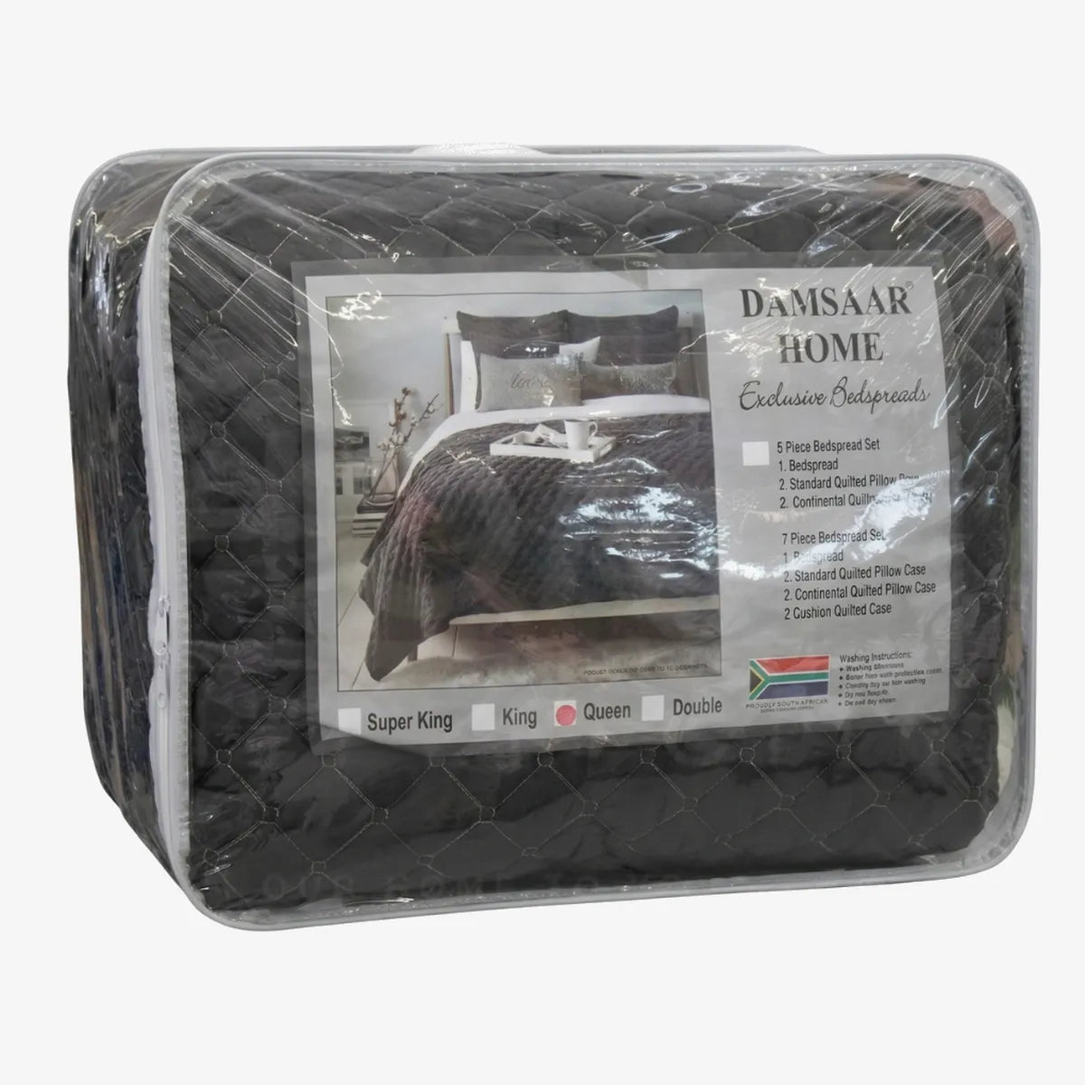 Damsaar Home Exclusive 5-Piece Quilted Bedspread Set — King