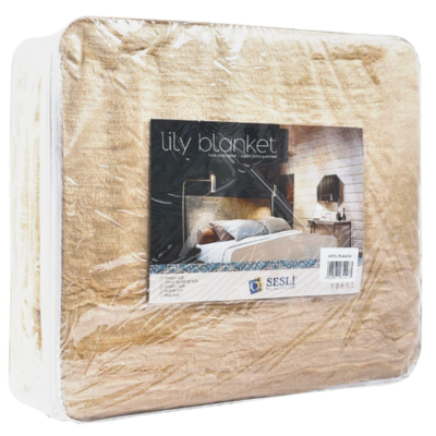 Lilly Mink Plain Hotel Blanket - Assorted Sizes - Beige