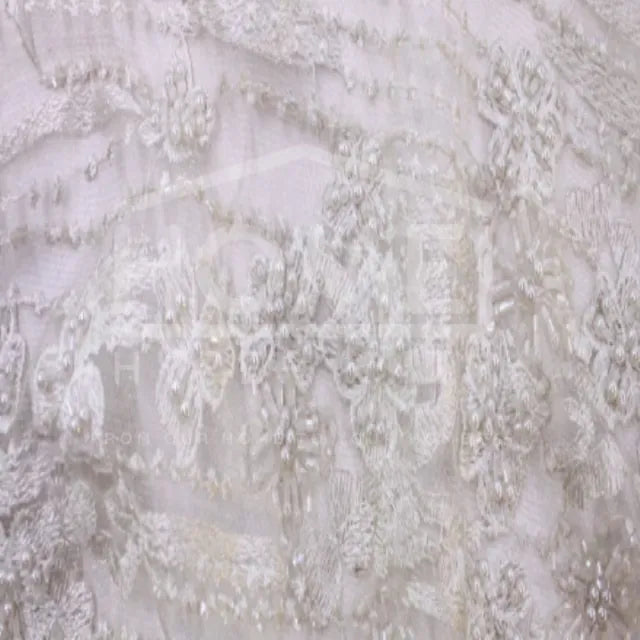 Bridal Beaded Embroidered Lace — BL15C — 135cm Wide