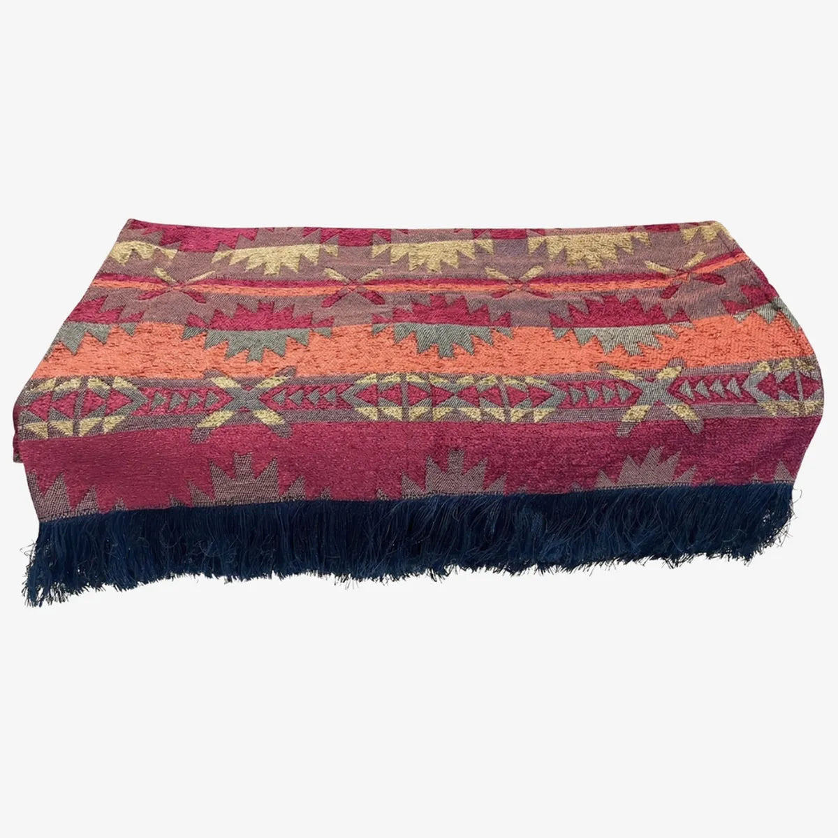 Plush Geometric Woven Throw — 138 x 186cm