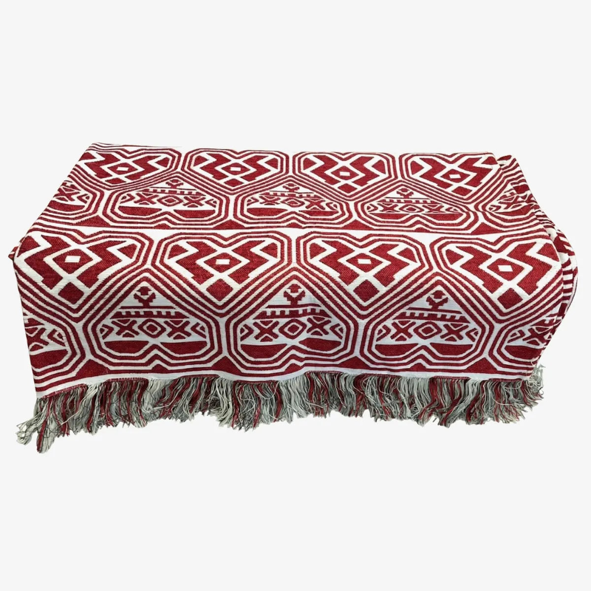 Plush Geometric Woven Throw — 138 x 186cm