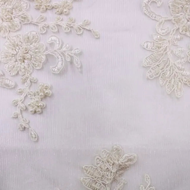 Bridal Beaded Embroidered Lace — BL15A