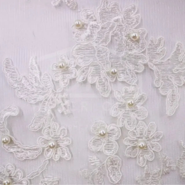 Bridal Beaded Embroidered Lace — BL15B