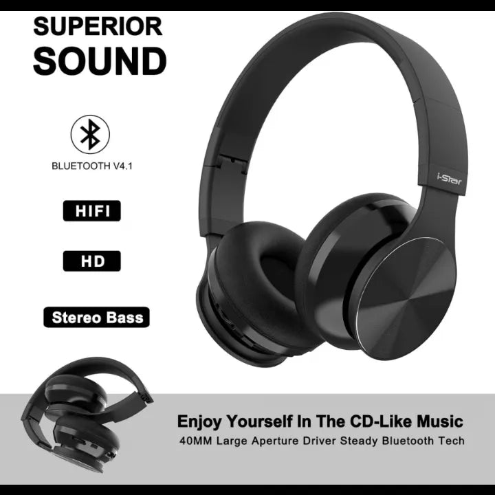 I-Star Bluetooth On-Ear Headphones — C67