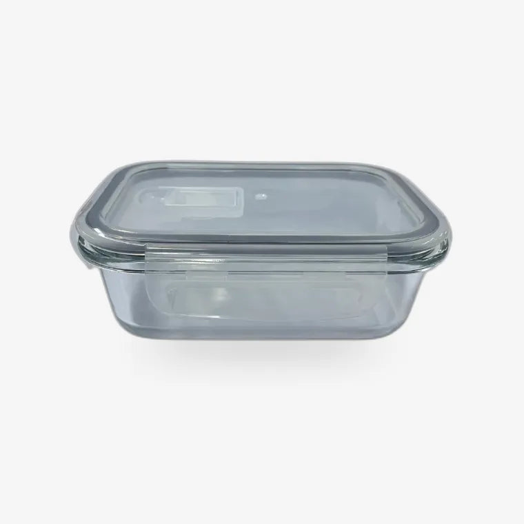 4-Side Ovenlock Borosilicate Glass Lunch Box — 1040ml