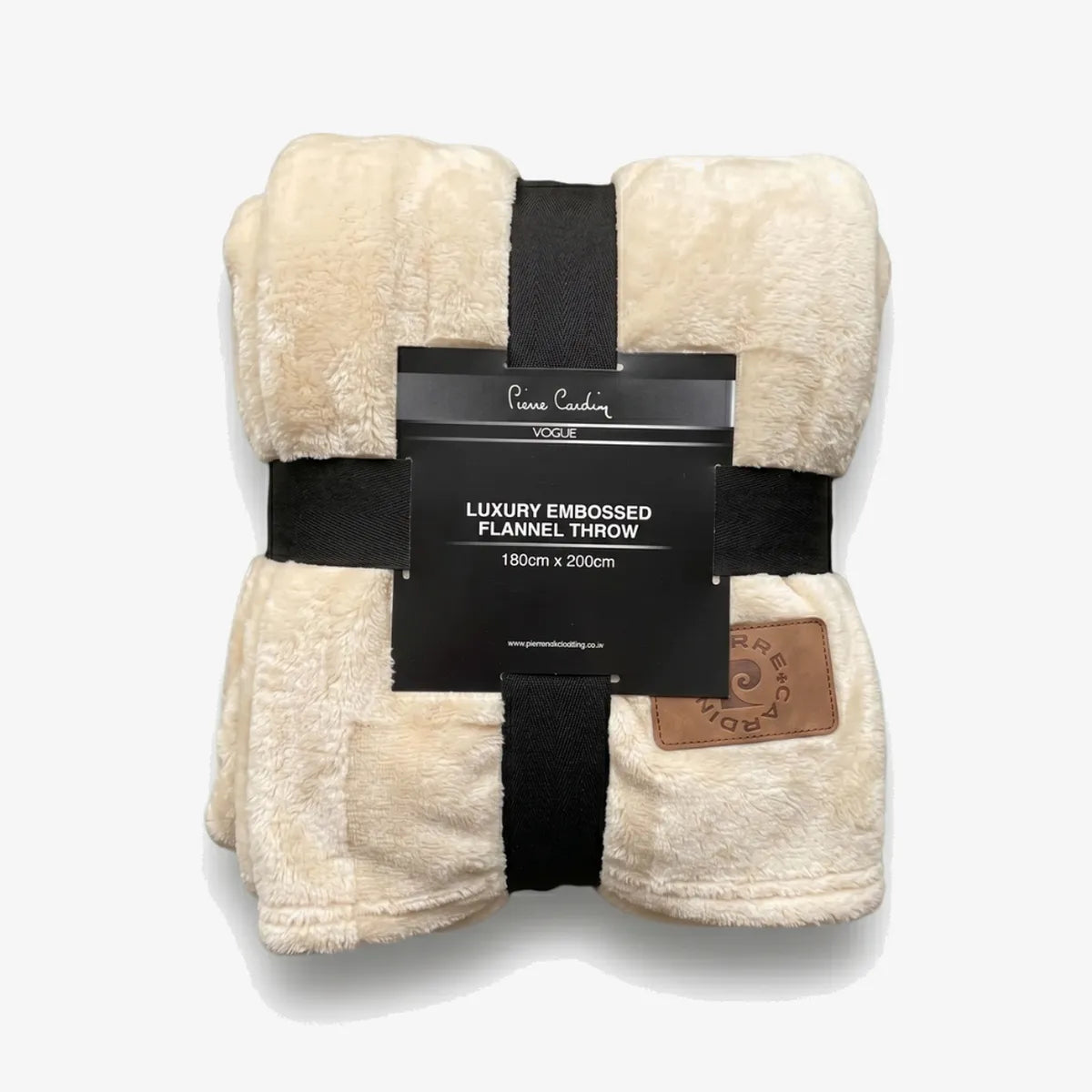 Pierre Cardin Luxury Embossed Flannel Throw — 180cm x 200cm