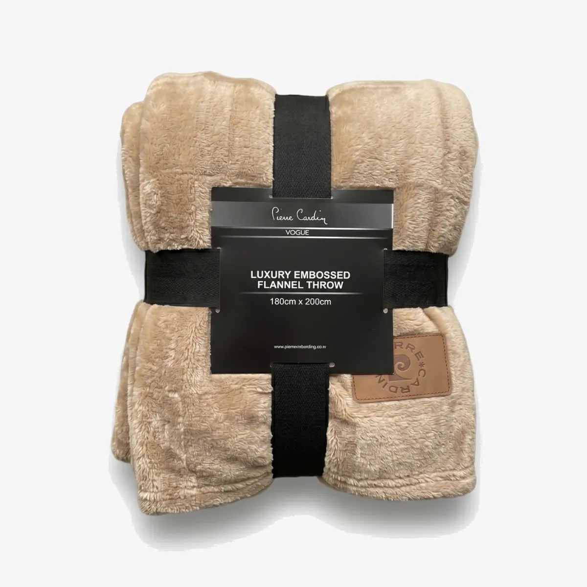 Pierre Cardin Luxury Embossed Flannel Throw — 180cm x 200cm