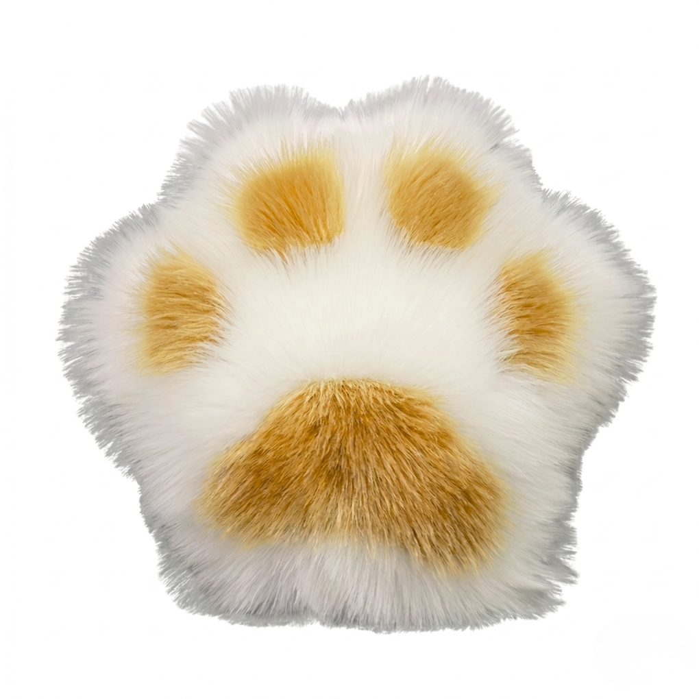 Long Fur Paw Print Mat — 80 x 90cm