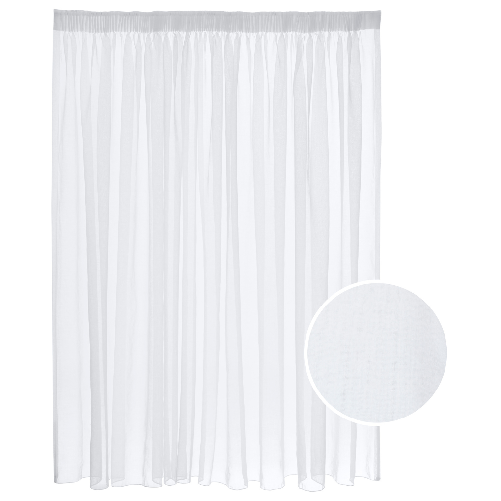 Complete Double Rail Curtain Bundle — Self-Lined Curtains 230 x 218cm — 5m Voile & Rail