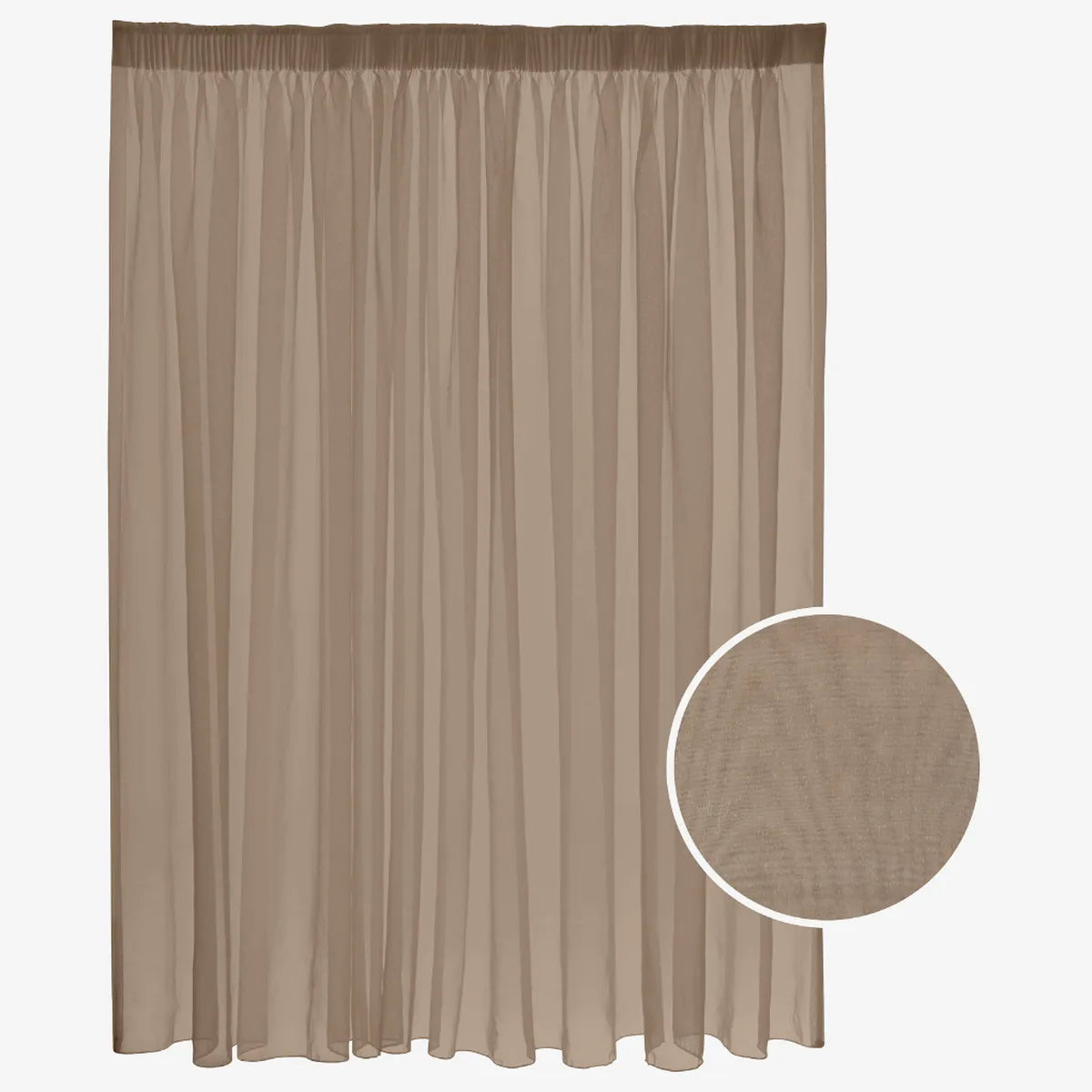 Ready-Made Mystical Voile Curtain — Tape — 5m x 218cm