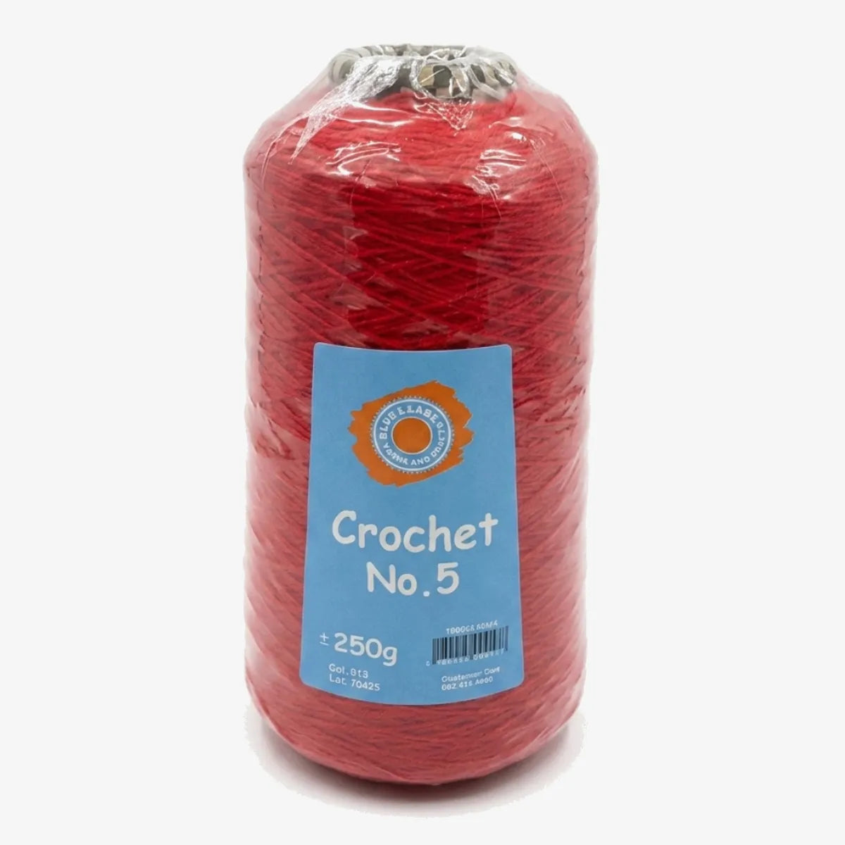 100% Acrylic Crochet Yarn (No.5) — 250g