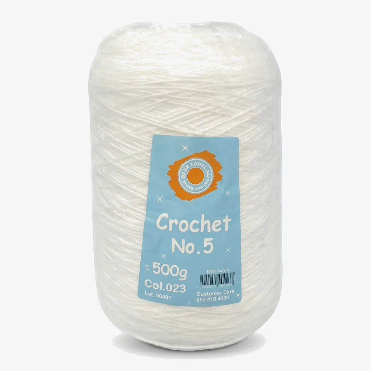 100% Acrylic Crochet Yarn (No.5) — 250g