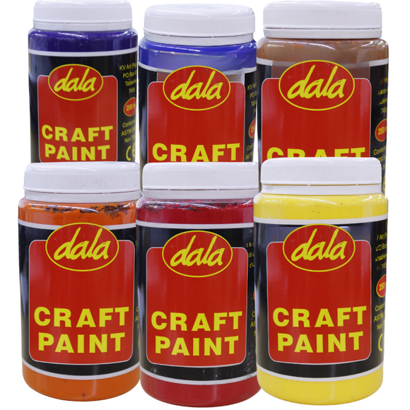 Acrylic Craft Paint - Assorted Colours - 250ML