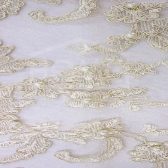 Bridal Beaded Embroidered Lace — BL15B