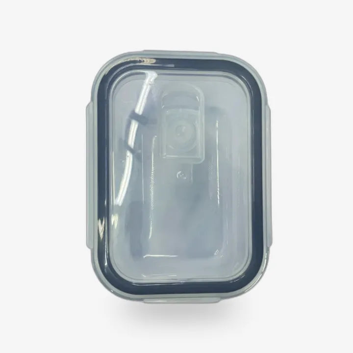 4-Side Ovenlock Glass Lunch Box — 370ml
