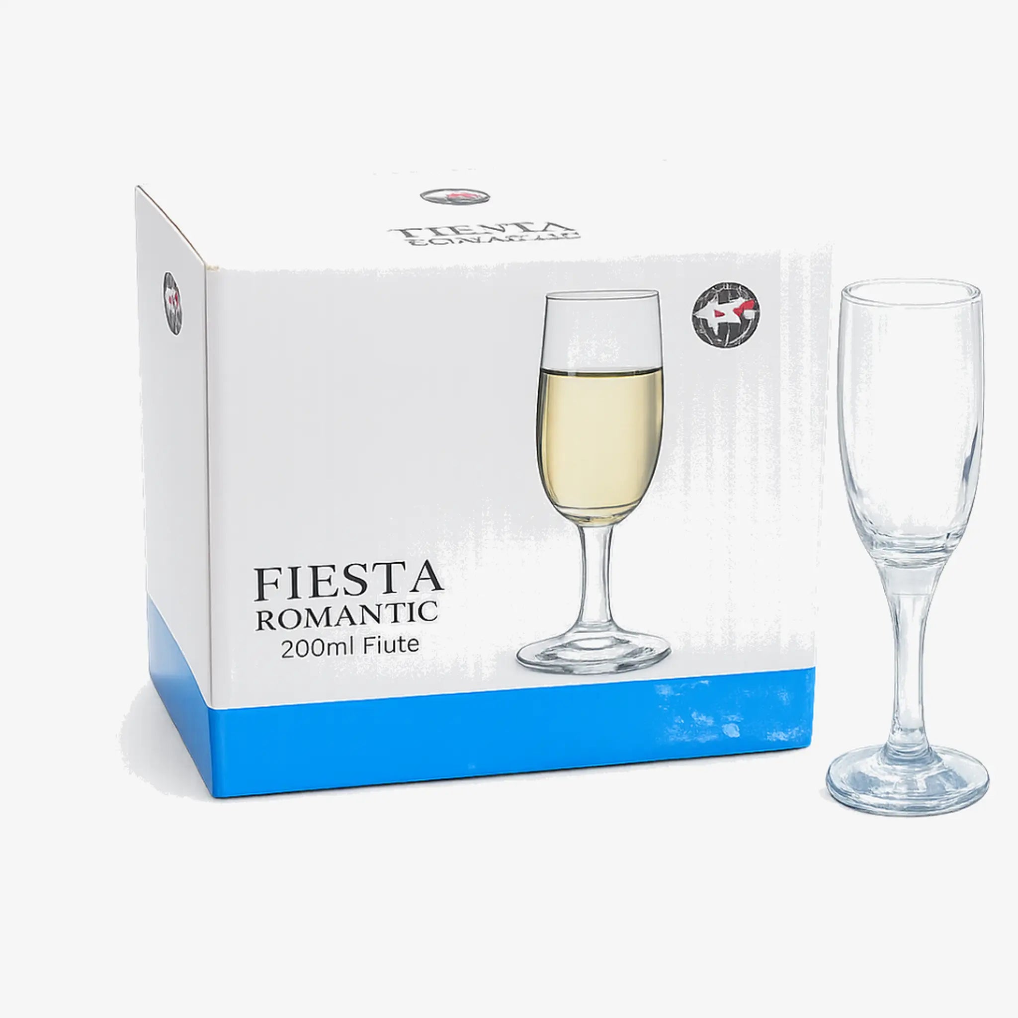 Fiesta Romantic Flute Glasses — 200ml — 6 Piece Set