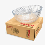 Kaveh Scalloped Clear Glass Serving Bowls — 2 Piece Set