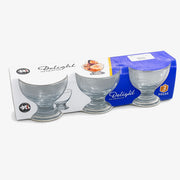 Delight Footed Glass Sundae Dessert Dish Set — 3 Piece