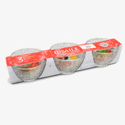 Lusaile Clear Glass Pudding Bowl Set — 3 Piece