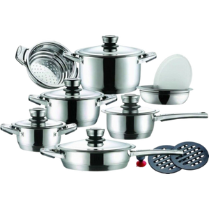 Pot set - Tommy Leopard - 16pc - Stainless Steel