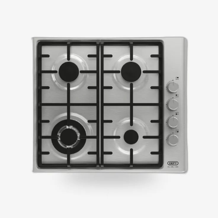 Defy 60cm Slimline Gas Hob with Wok Stainless Steel — DHG602