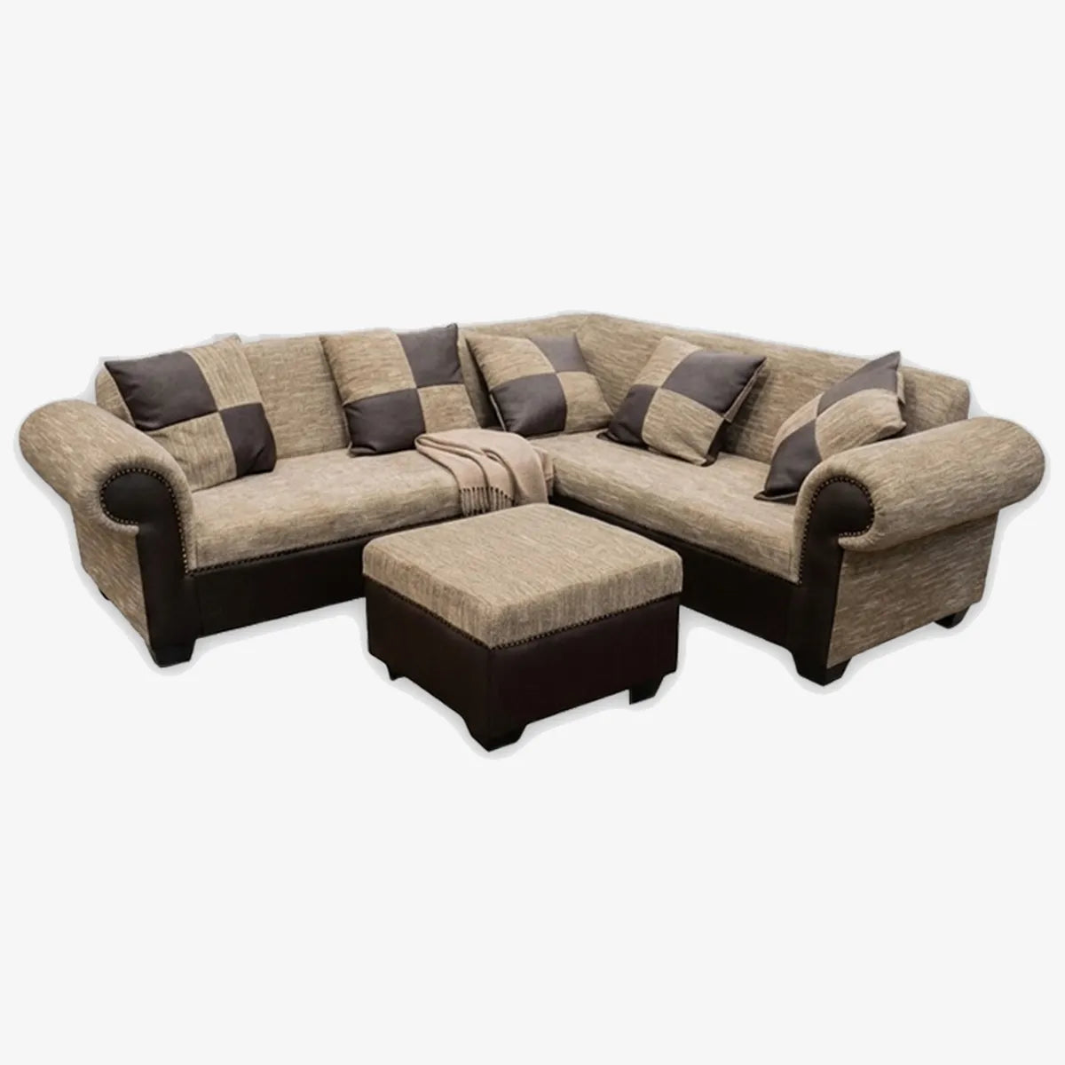 Genesis Corner Lounge Suite with Ottoman — 4 Piece Set