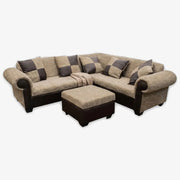 Genesis Corner Lounge Suite with Ottoman — 4 Piece Set
