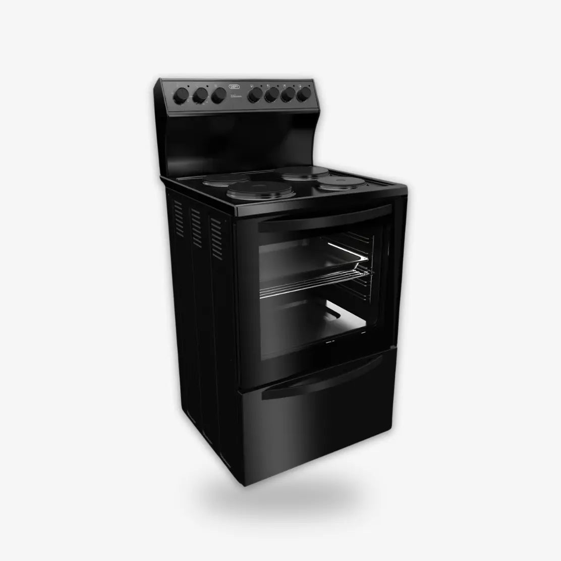 Defy 60cm Electric Freestanding Stove Black RC — DSS694