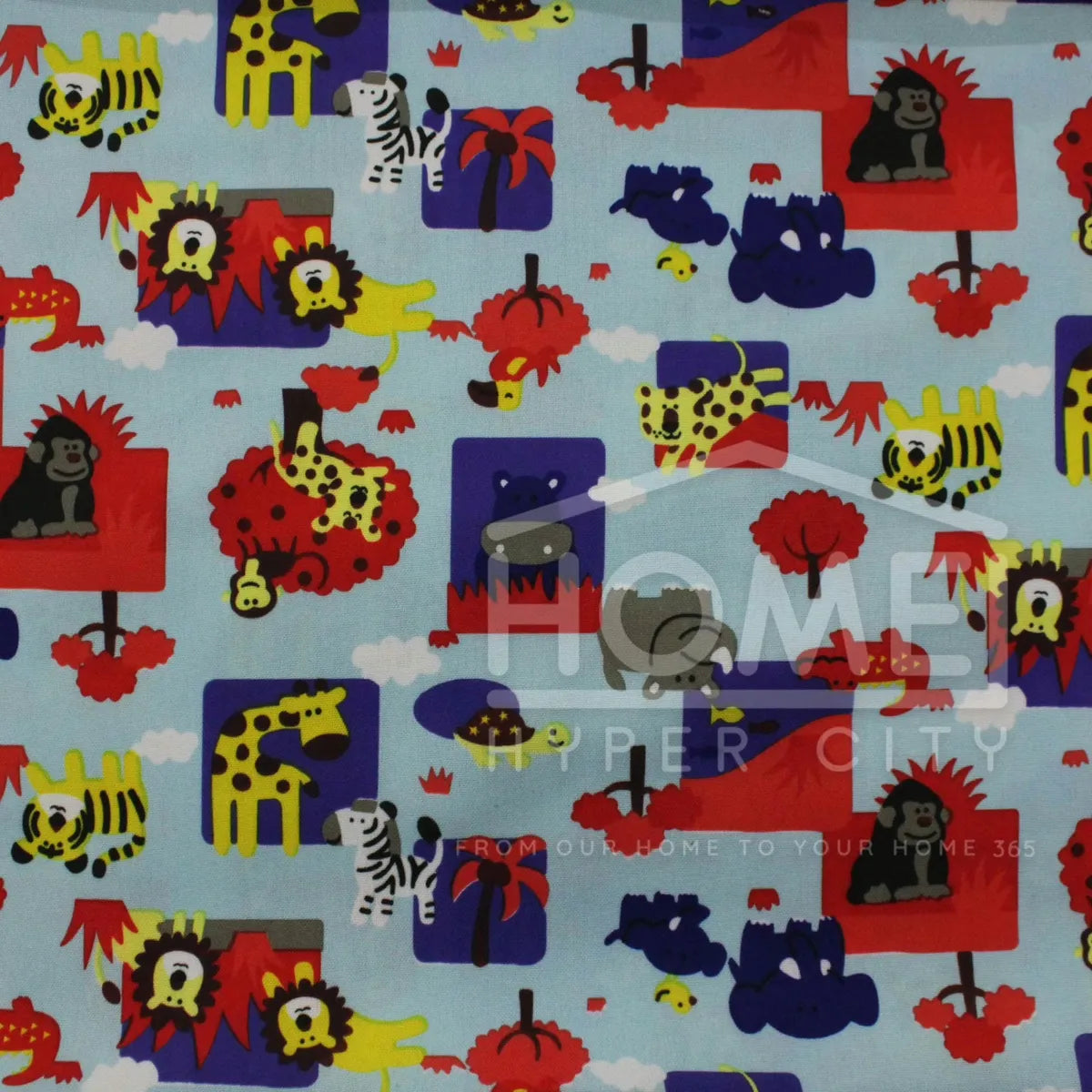 Printed Mini Matt Fabric — Zoo — 150cm Wide