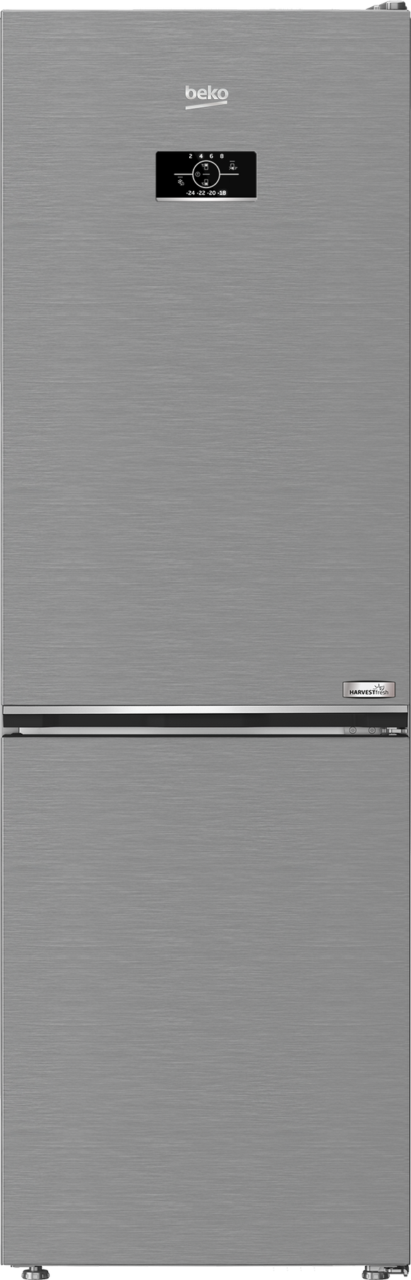 Beko - 316L Fridge/Freezer (Bottom Freezer) - Brushed Silver - B3RCNE364HXB