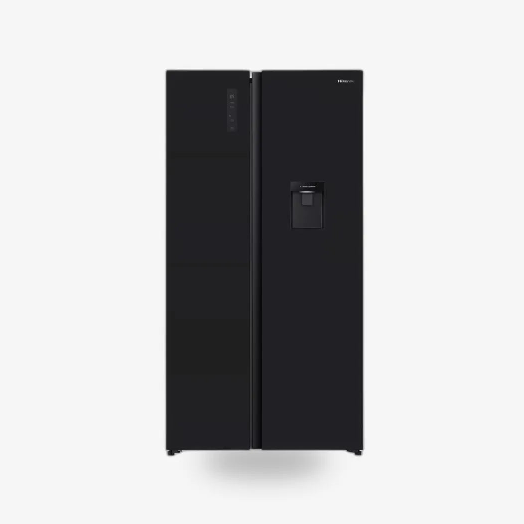 Hisense 541L Side-by-Side Fridge — Black Glass — H680SMIB-WA