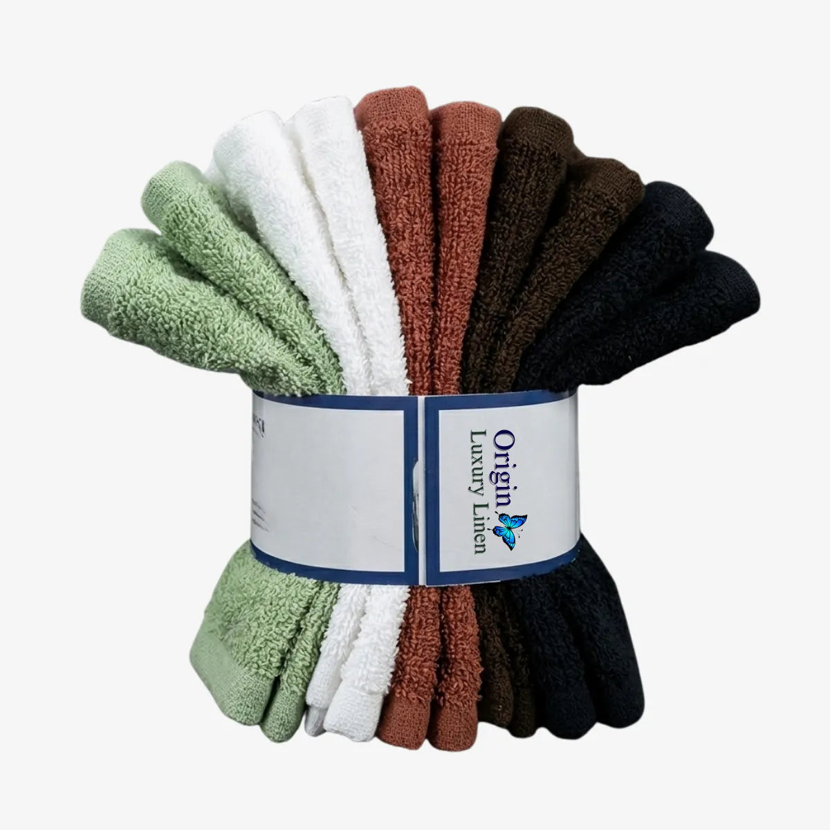 Luxury Linen Face Cloths — Pack of 5 — 30x30cm