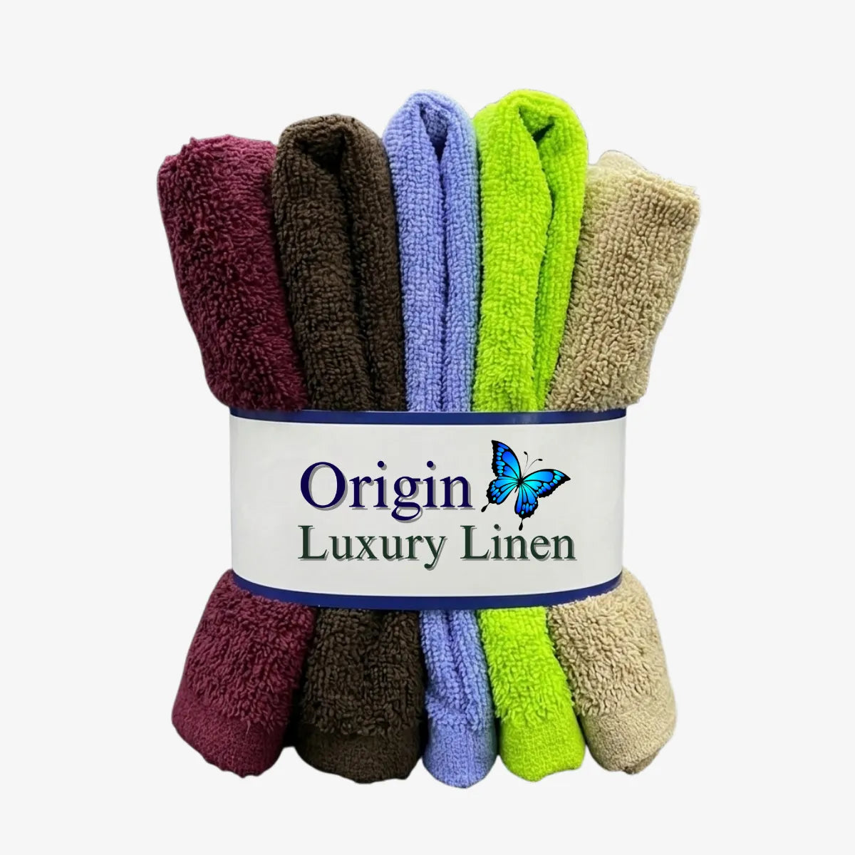 Luxury Linen Face Cloths — Pack of 5 — 30x30cm