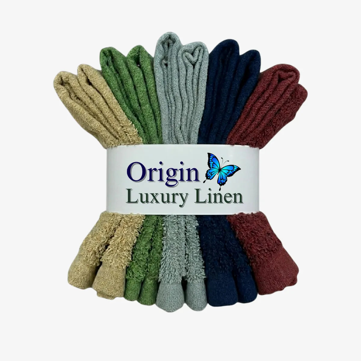 Luxury Linen Face Cloths — Pack of 5 — 30x30cm
