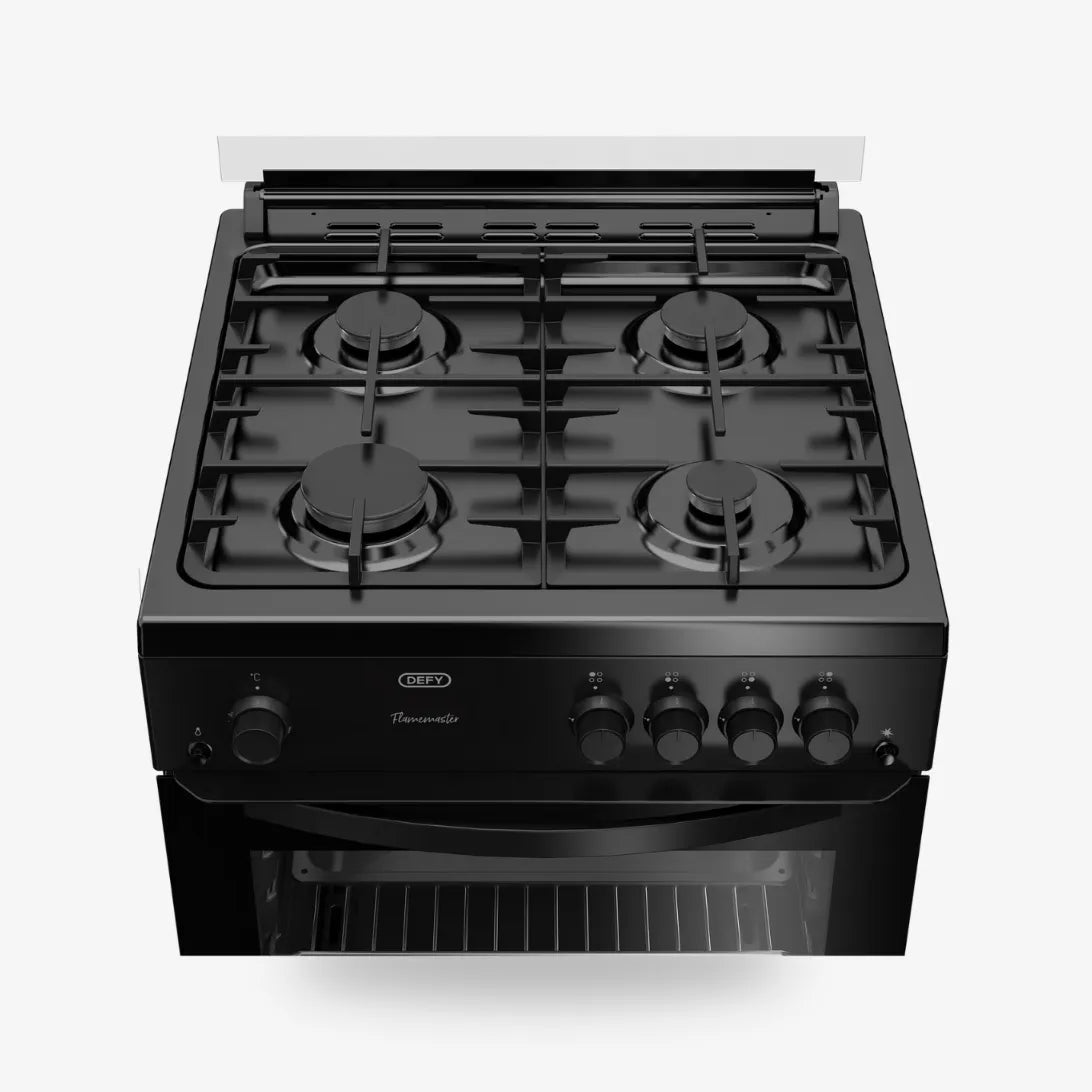 Defy 60cm Full Gas Freestanding Stove Black — DGS670