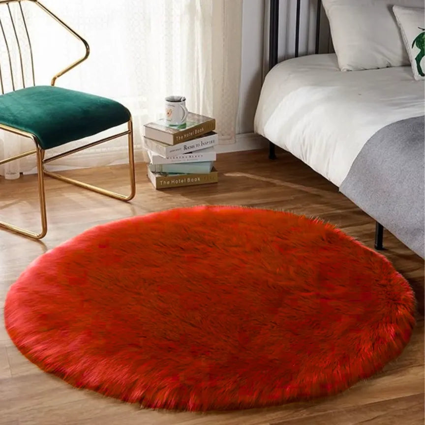 Faux Fur Round Carpet — 1 Meter