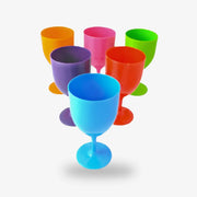 Otima 6Pc PVC Multi-Coloured Wine Cups