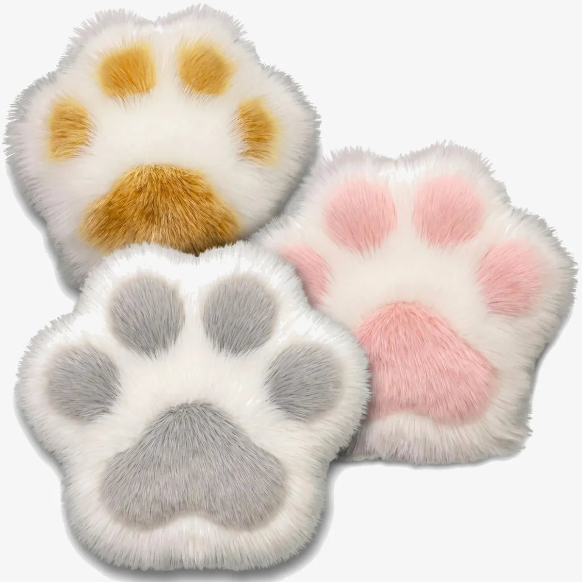Long Fur Paw Print Mat — 80 x 90cm