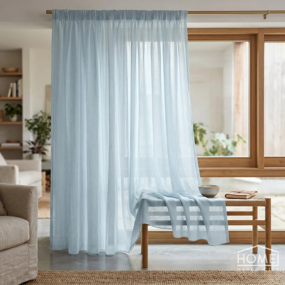 Ready-Made Mystical Voile Curtain — Tape — 5m x 218cm