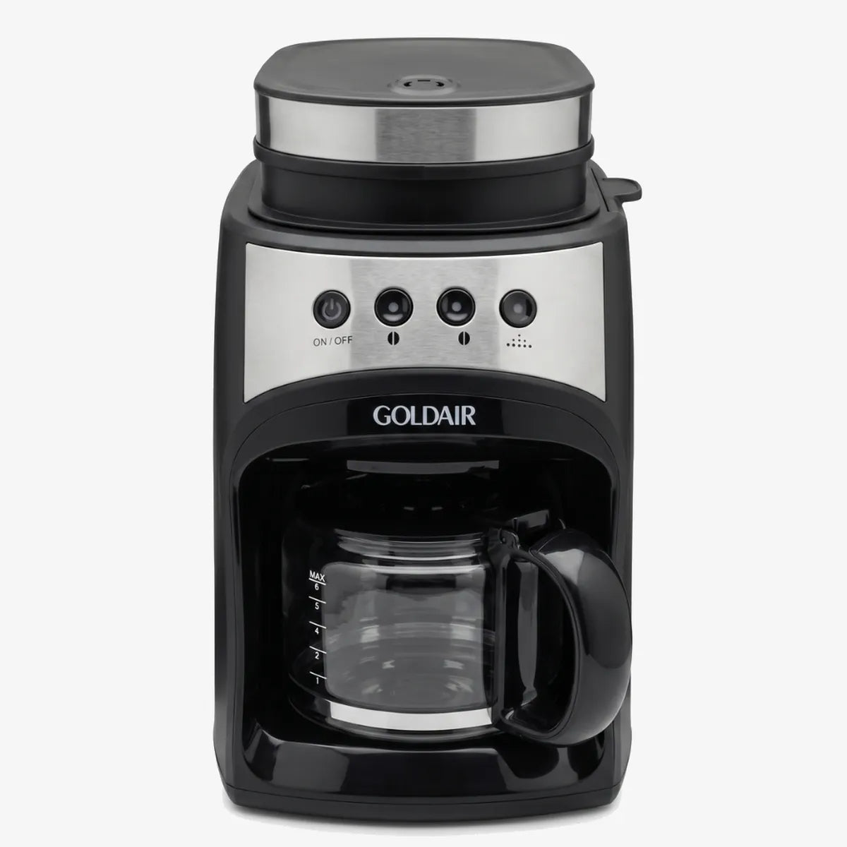Goldair Grind & Brew Coffee Machine with Integrated Burr Grinder — 0.6L