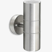 Stainless Steel Up & Down Outdoor Wall Light with 2 GU10 LED Bulbs