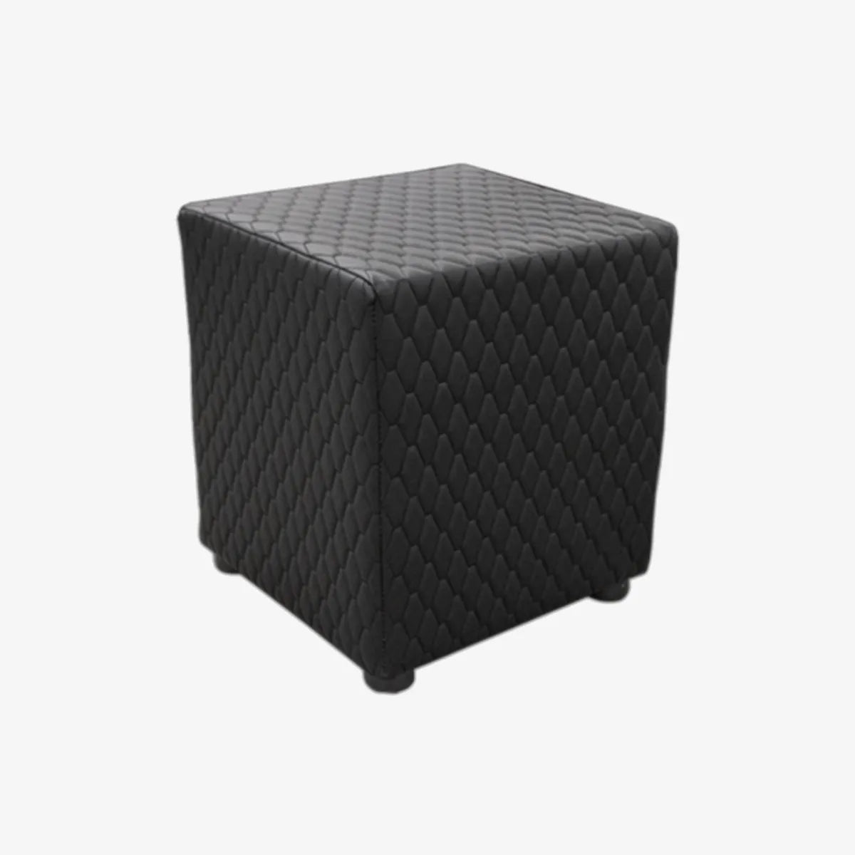 Bentley Diamond Quilted Faux Leather Ottoman