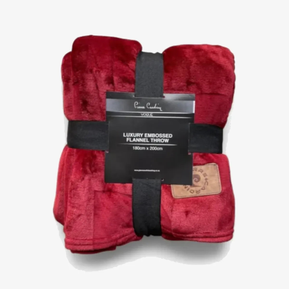 Pierre Cardin Luxury Embossed Flannel Throw — 180cm x 200cm